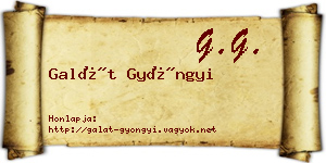 Galát Gyöngyi névjegykártya